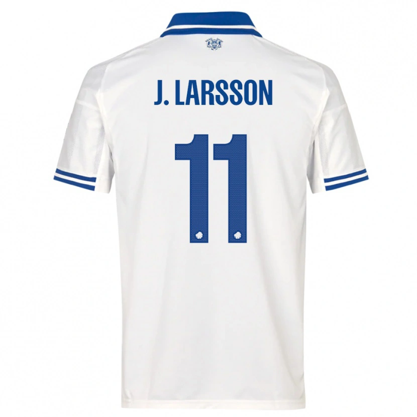 Danxen Homem Camisola Jordan Larsson #11 Branco Azul Principal 2025/26 Camisa