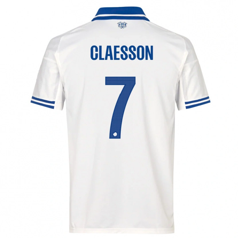Danxen Homem Camisola Viktor Claesson #7 Branco Azul Principal 2025/26 Camisa