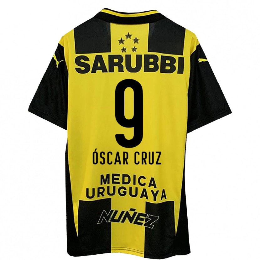 Danxen Homem Camisola Óscar Cruz #9 Amarelo Preto Principal 2025/26 Camisa