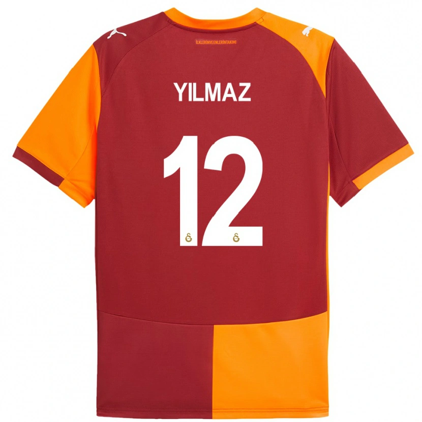 Danxen Homem Camisola Arda Yılmaz #12 Vermelho Laranja Principal 2025/26 Camisa
