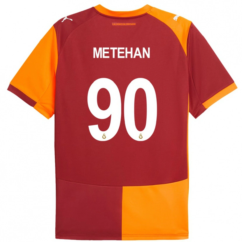 Danxen Homem Camisola Metehan Baltacı #90 Vermelho Laranja Principal 2025/26 Camisa