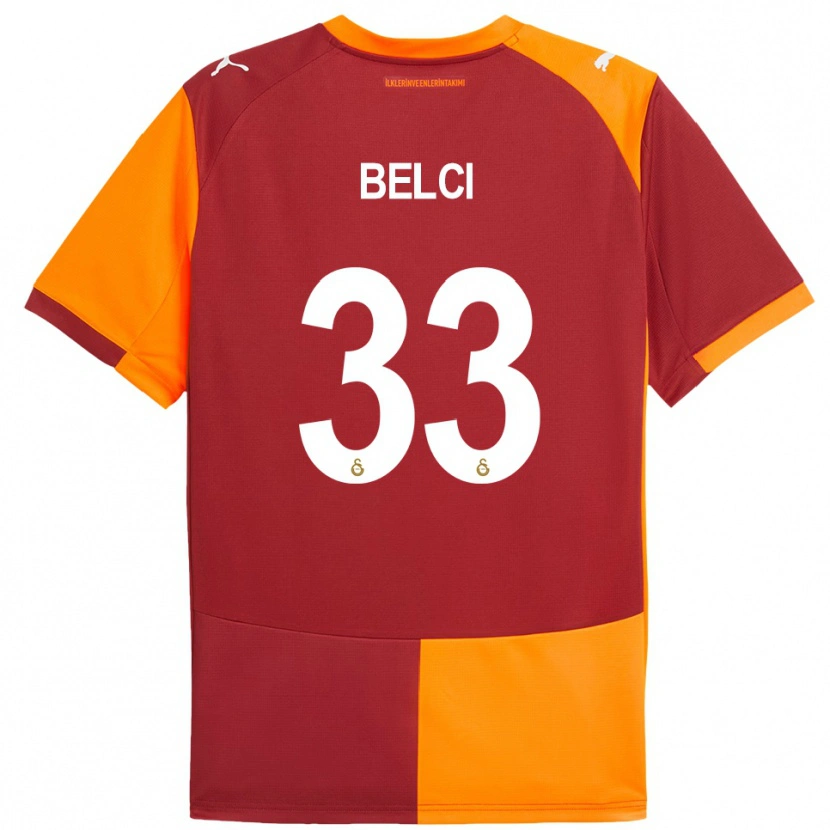 Danxen Homem Camisola Çiğdem Belci #33 Vermelho Laranja Principal 2025/26 Camisa