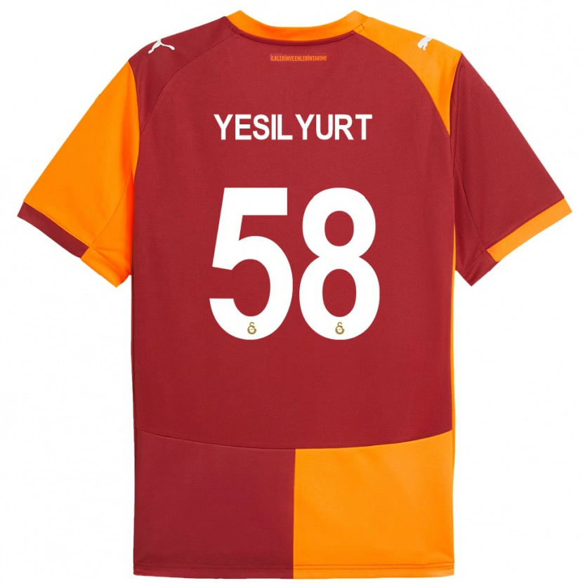 Danxen Homem Camisola Ali Yeşilyurt #58 Vermelho Laranja Principal 2025/26 Camisa
