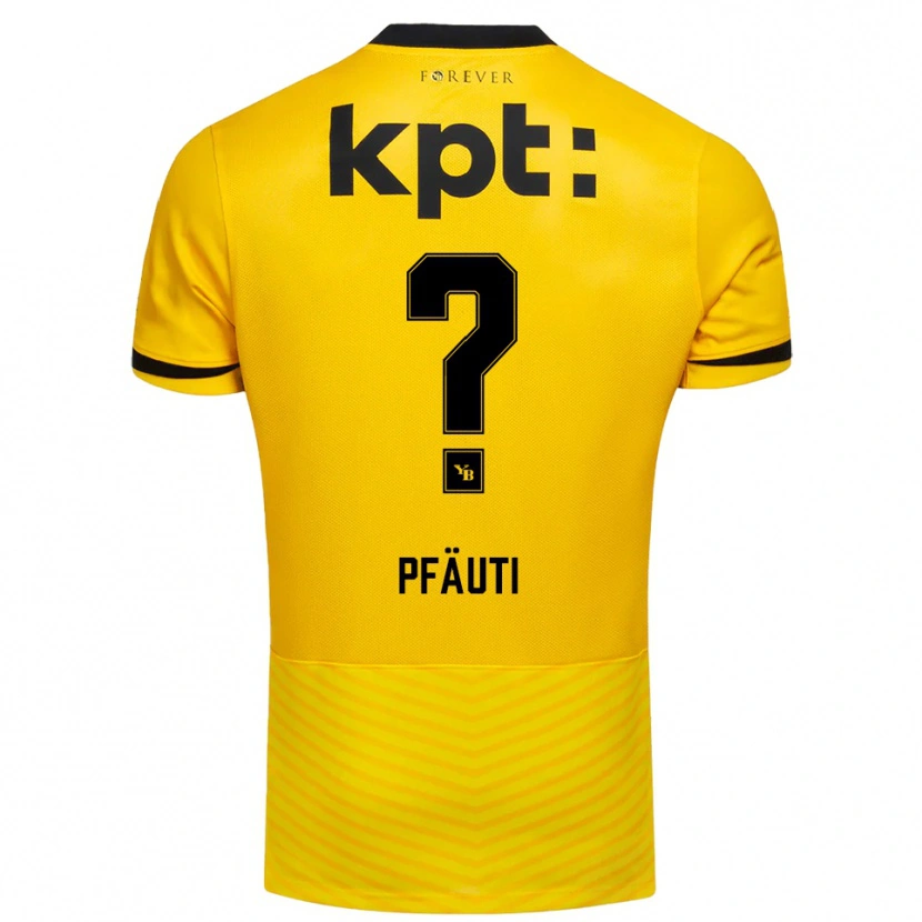 Danxen Homem Camisola Noe Pfäuti #0 Amarelo Preto Principal 2025/26 Camisa