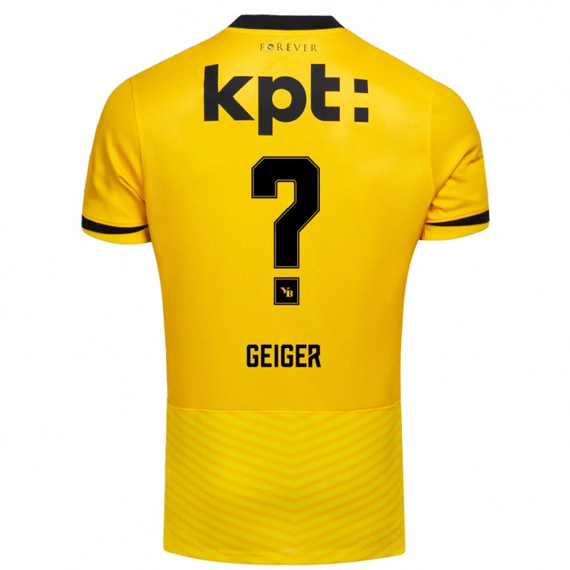 Danxen Homem Camisola Gaspar Geiger #0 Amarelo Preto Principal 2025/26 Camisa