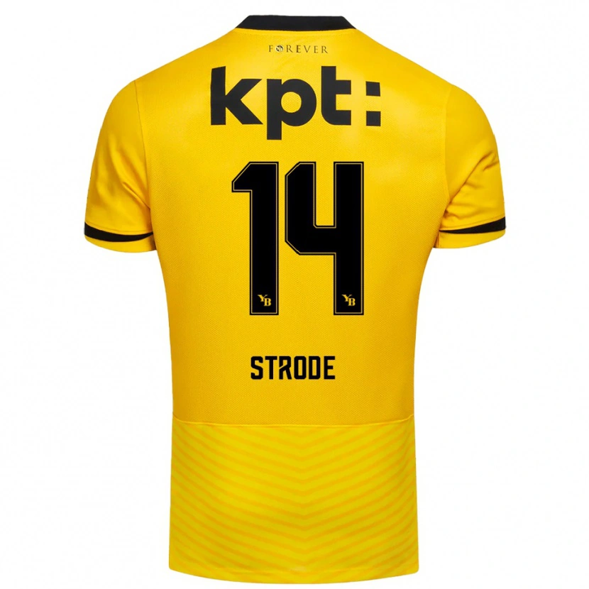 Danxen Homem Camisola Courtney Strode #14 Amarelo Preto Principal 2025/26 Camisa