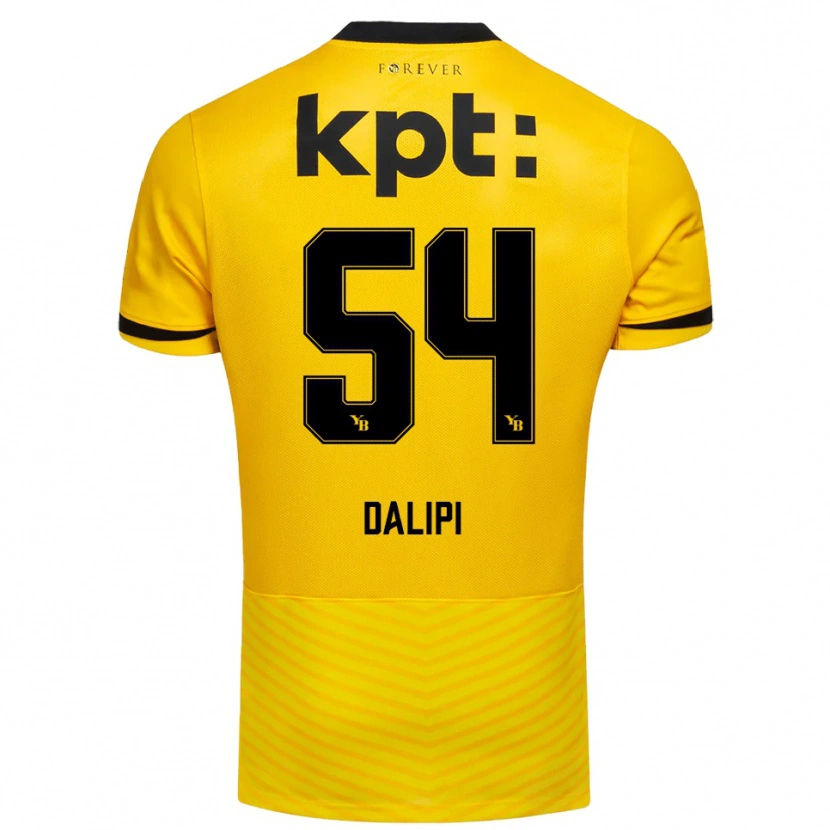Danxen Homem Camisola Lutfi Dalipi #54 Amarelo Preto Principal 2025/26 Camisa