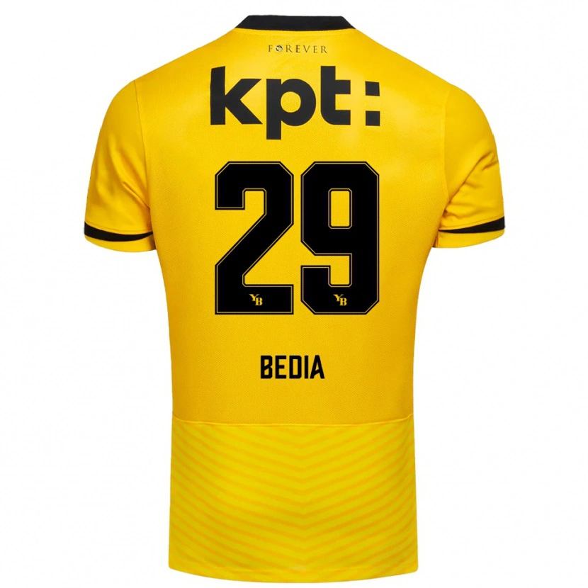 Danxen Homem Camisola Chris Bedia #29 Amarelo Preto Principal 2025/26 Camisa
