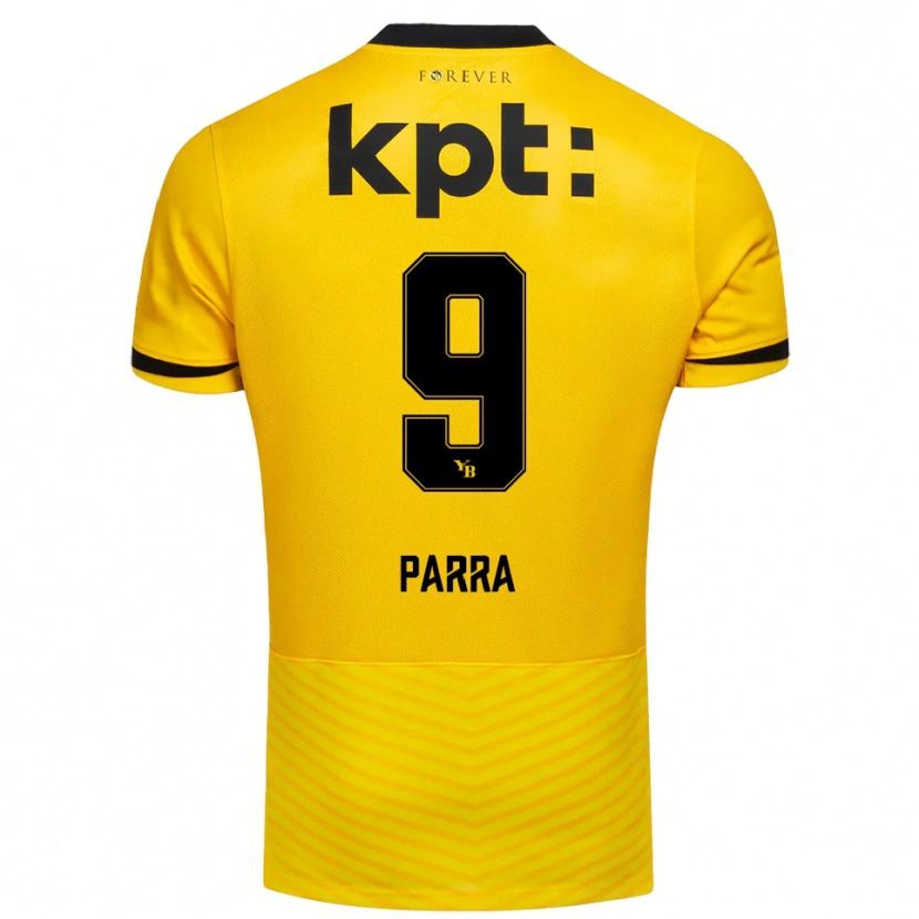 Danxen Homem Camisola Hugo Parra #9 Amarelo Preto Principal 2025/26 Camisa