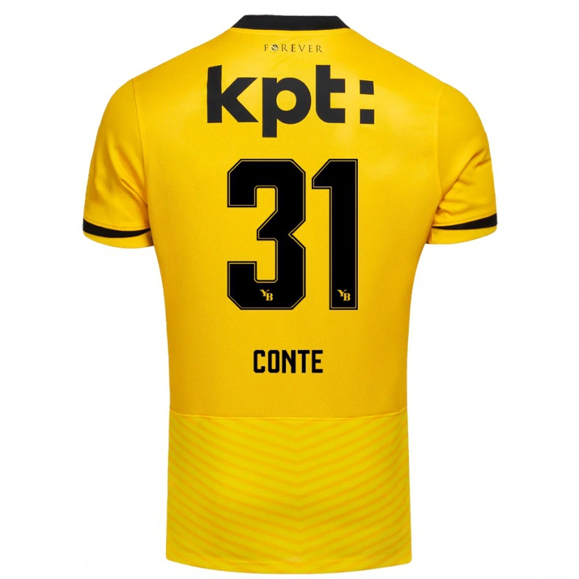 Danxen Homem Camisola Facinet Conte #31 Amarelo Preto Principal 2025/26 Camisa