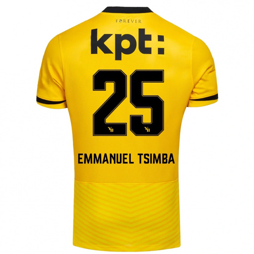 Danxen Homem Camisola Felix Emmanuel Tsimba #25 Amarelo Preto Principal 2025/26 Camisa
