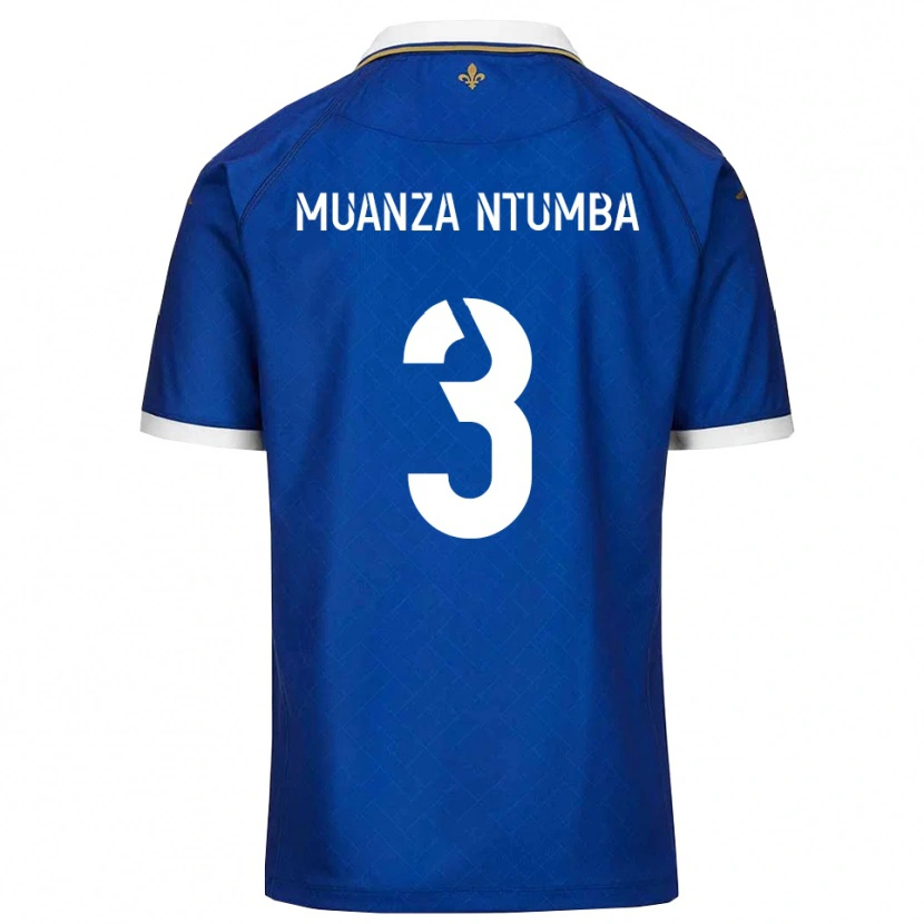 Danxen Homem Camisola Olivier Muanza Ntumba #3 Azul Dourado Principal 2025/26 Camisa