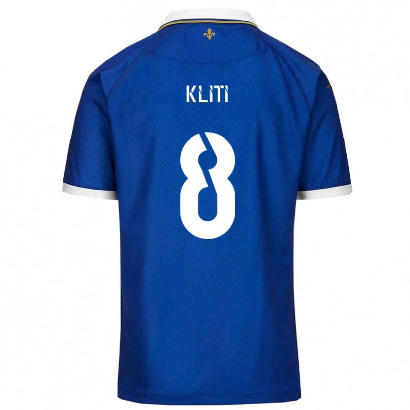 Danxen Homem Camisola Ayoub Kliti #8 Azul Dourado Principal 2025/26 Camisa