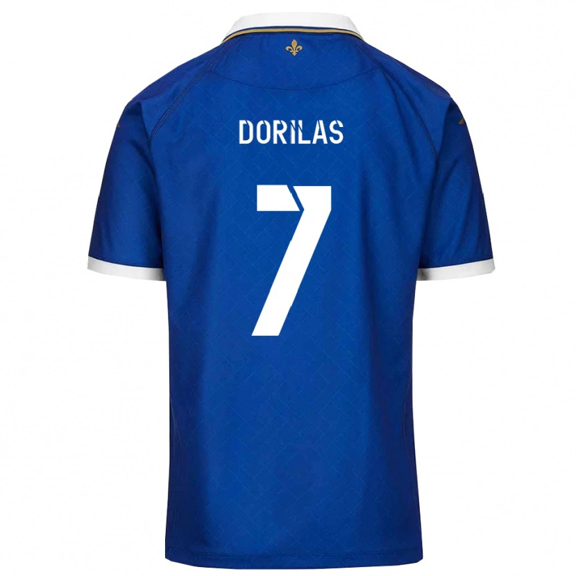 Danxen Homem Camisola Johan Dorilas #7 Azul Dourado Principal 2025/26 Camisa