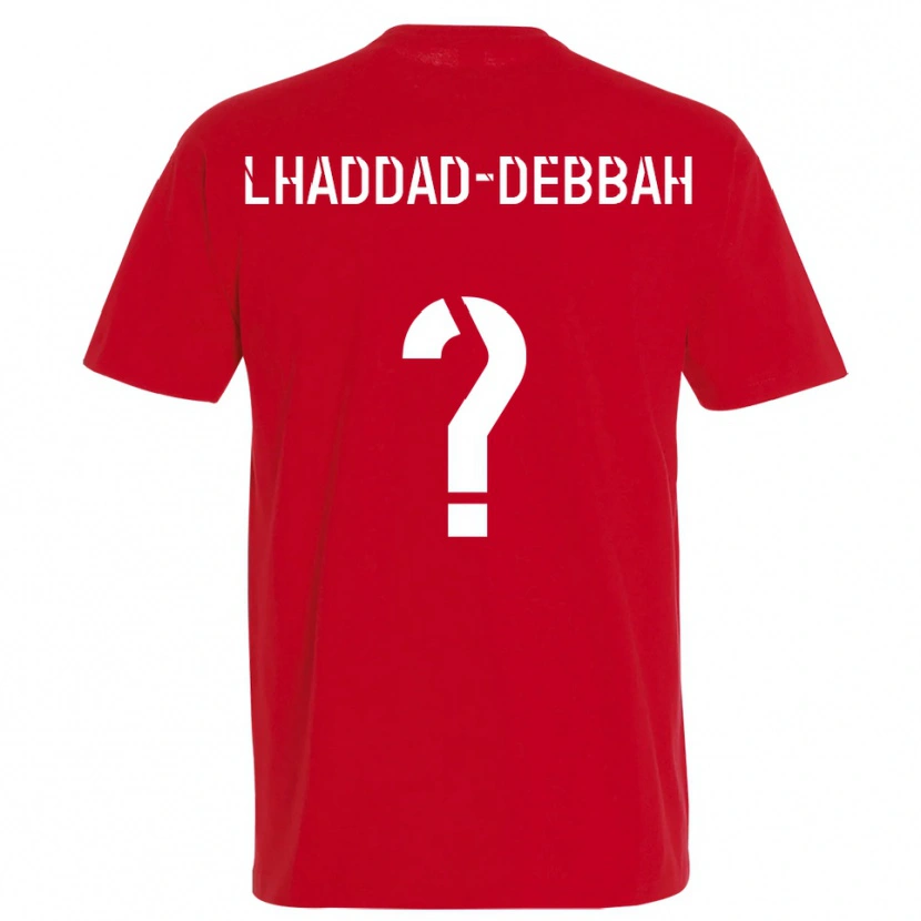 Danxen Homem Camisola Yanis Lhaddad-Debbah #0 Vermelho Amarelo Principal 2025/26 Camisa