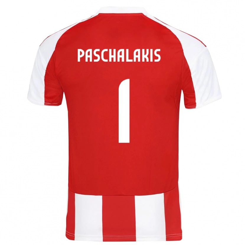 Danxen Homem Camisola Alexandros Paschalakis #1 Vermelho Branco Principal 2025/26 Camisa