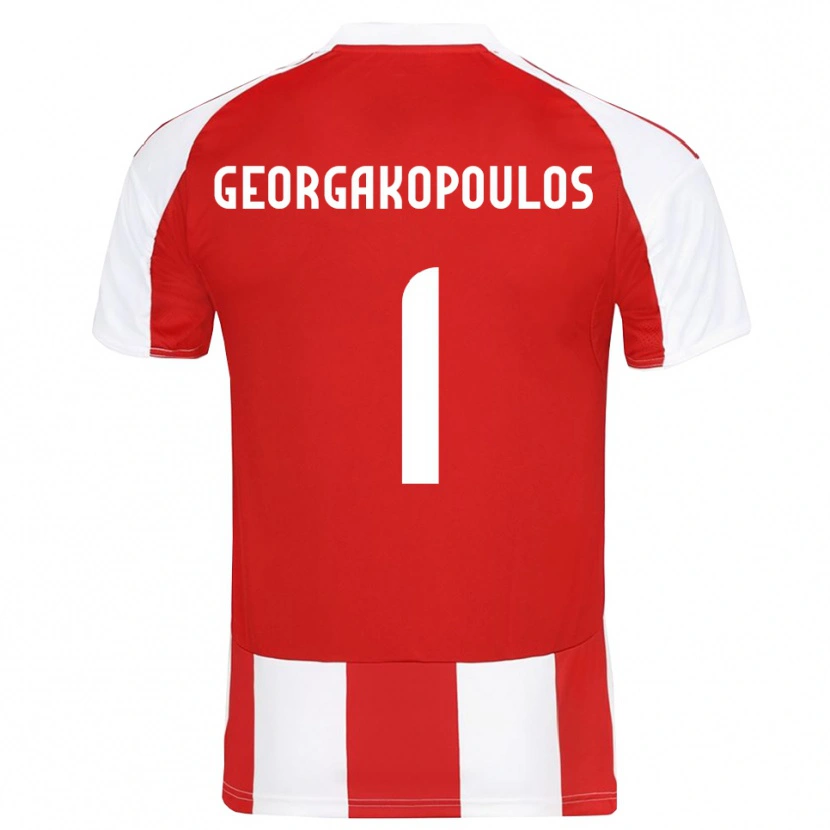Danxen Homem Camisola Iason Georgakopoulos #1 Vermelho Branco Principal 2025/26 Camisa