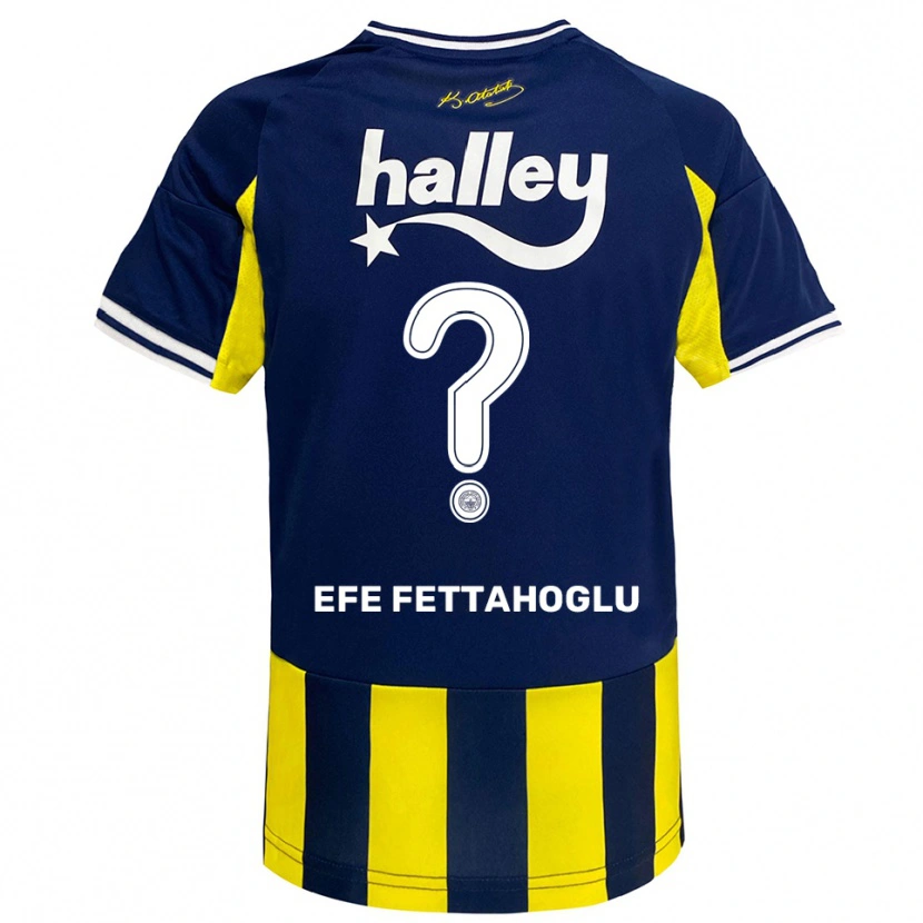Danxen Homem Camisola Adnan Efe Fettahoğlu #0 Amarelo Marinho Branco Principal 2025/26 Camisa