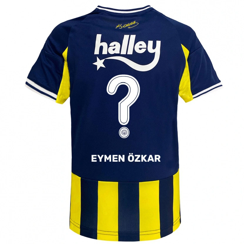 Danxen Homem Camisola Ali Eymen Özkar #0 Amarelo Marinho Branco Principal 2025/26 Camisa