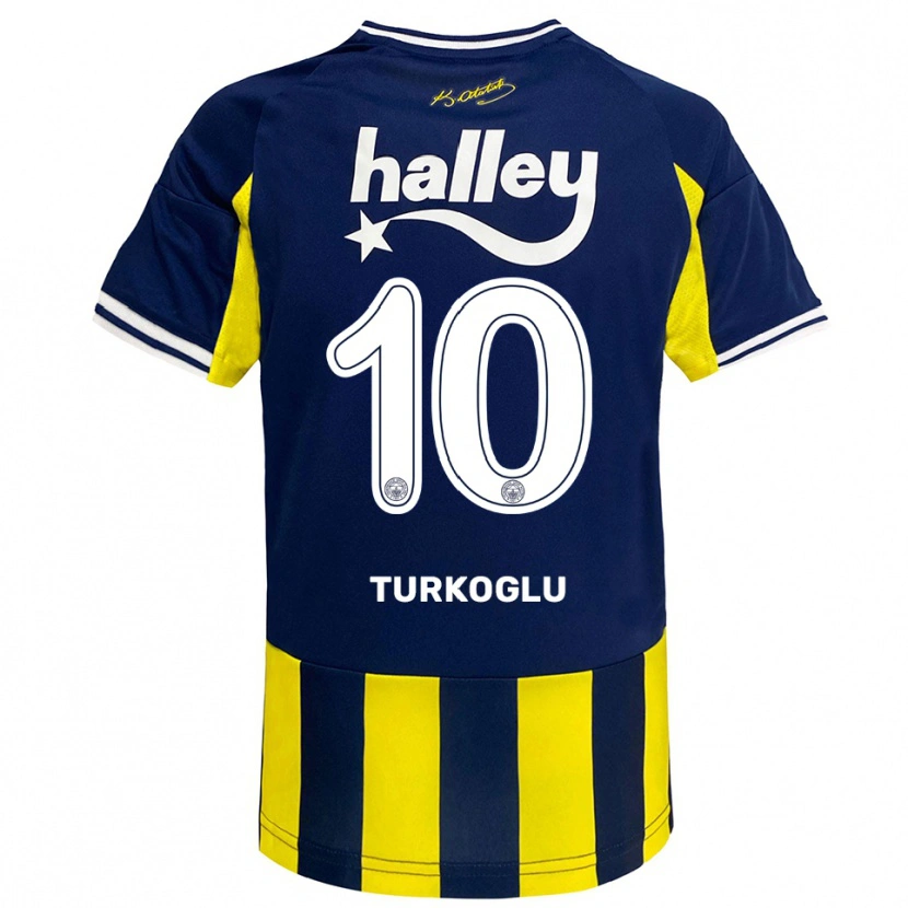 Danxen Homem Camisola Ece Türkoğlu #10 Amarelo Marinho Branco Principal 2025/26 Camisa