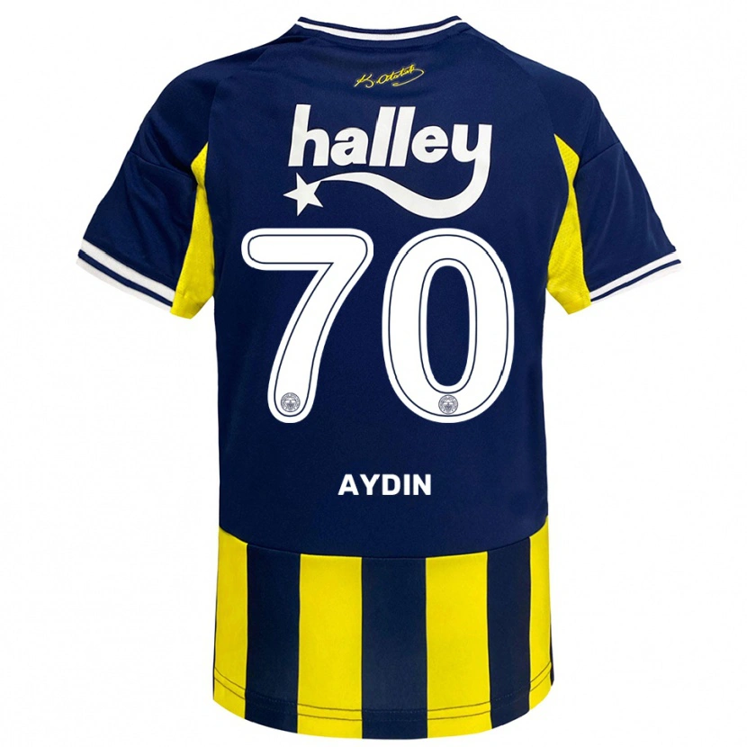 Danxen Homem Camisola Oğuz Aydın #70 Amarelo Marinho Branco Principal 2025/26 Camisa
