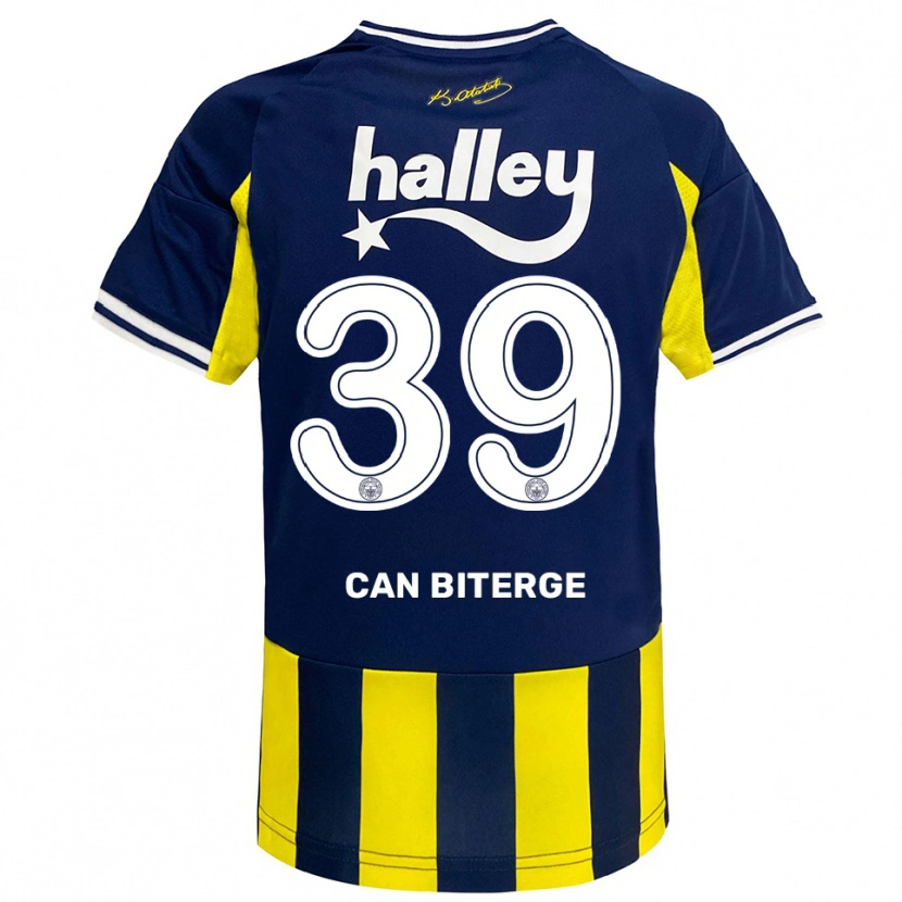Danxen Homem Camisola Engin Can Biterge #39 Amarelo Marinho Branco Principal 2025/26 Camisa