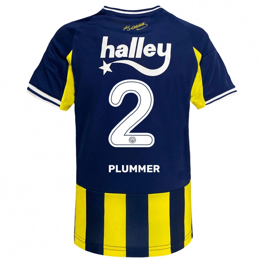 Danxen Homem Camisola Konya Plummer #2 Amarelo Marinho Branco Principal 2025/26 Camisa