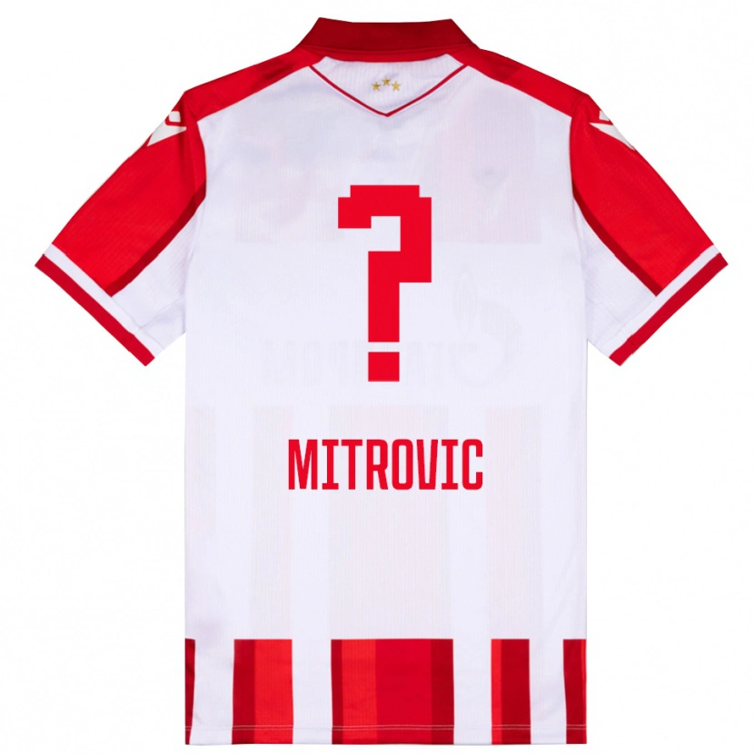 Danxen Homem Camisola Dimitrije Mitrovic #0 Vermelho Branco Principal 2025/26 Camisa
