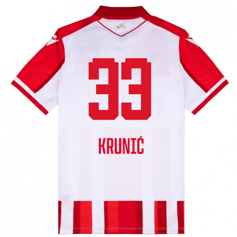 Danxen Homem Camisola Rade Krunic #33 Vermelho Branco Principal 2025/26 Camisa