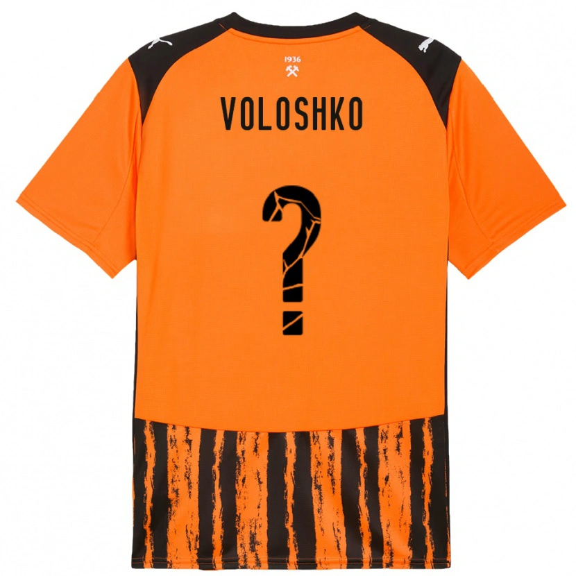 Danxen Homem Camisola Yevgeniy Voloshko #0 Laranja Preto Principal 2025/26 Camisa