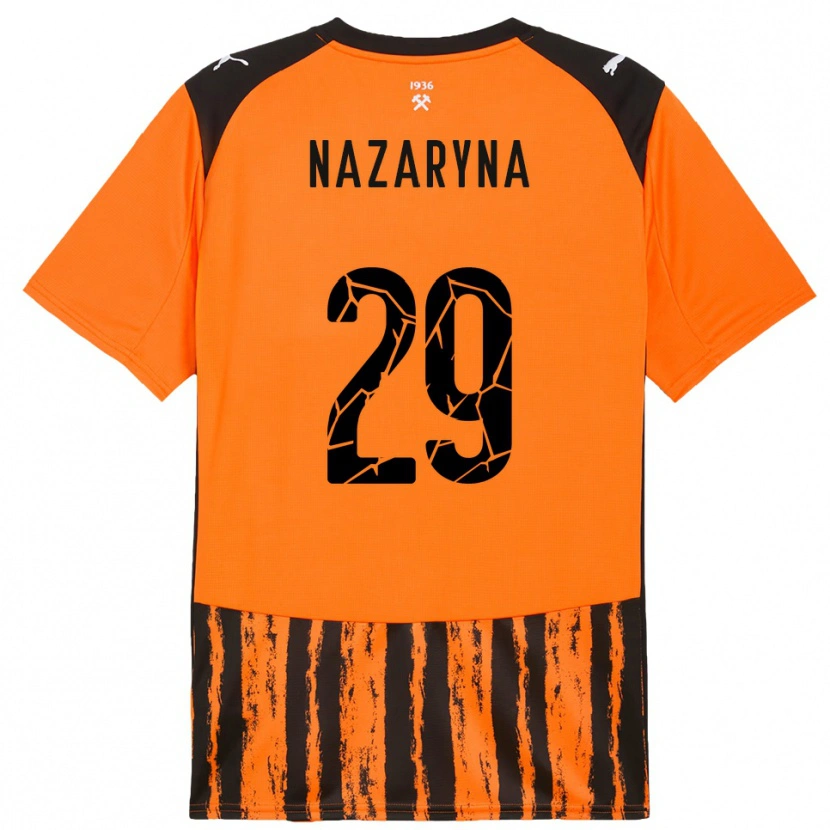 Danxen Homem Camisola Yegor Nazaryna #29 Laranja Preto Principal 2025/26 Camisa