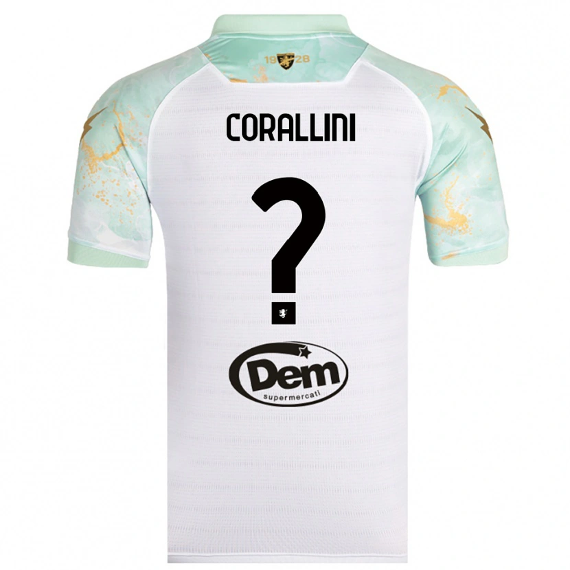 Danxen Homem Camisola Riccardo Corallini #0 Branco Preto Alternativa 2025/26 Camisa