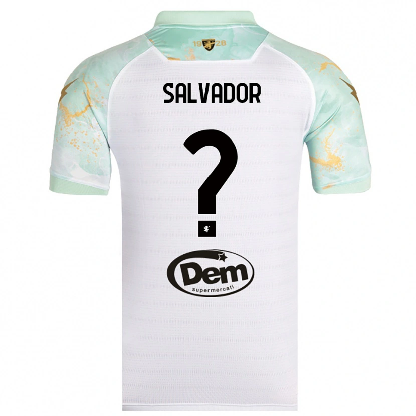 Danxen Homem Camisola Edoardo Salvador #0 Branco Preto Alternativa 2025/26 Camisa
