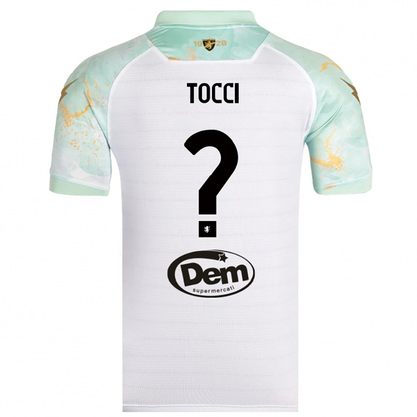 Danxen Homem Camisola Federico Tocci #0 Branco Preto Alternativa 2025/26 Camisa