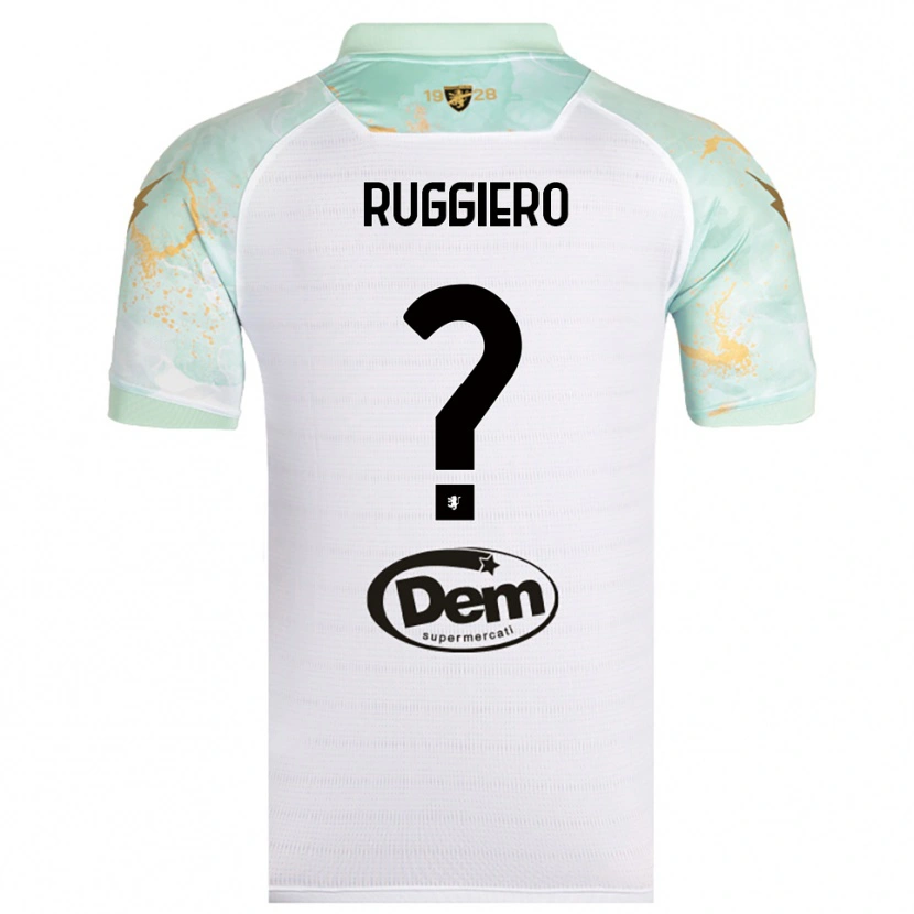 Danxen Homem Camisola Gregory Ruggiero #0 Branco Preto Alternativa 2025/26 Camisa