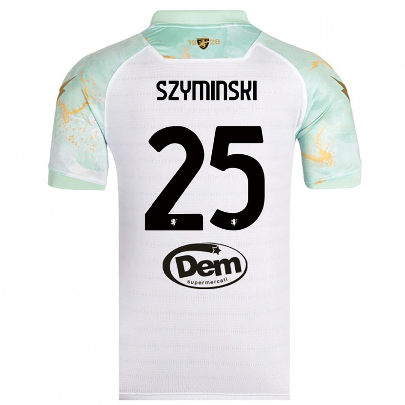Danxen Homem Camisola Przemyslaw Szyminski #25 Branco Preto Alternativa 2025/26 Camisa