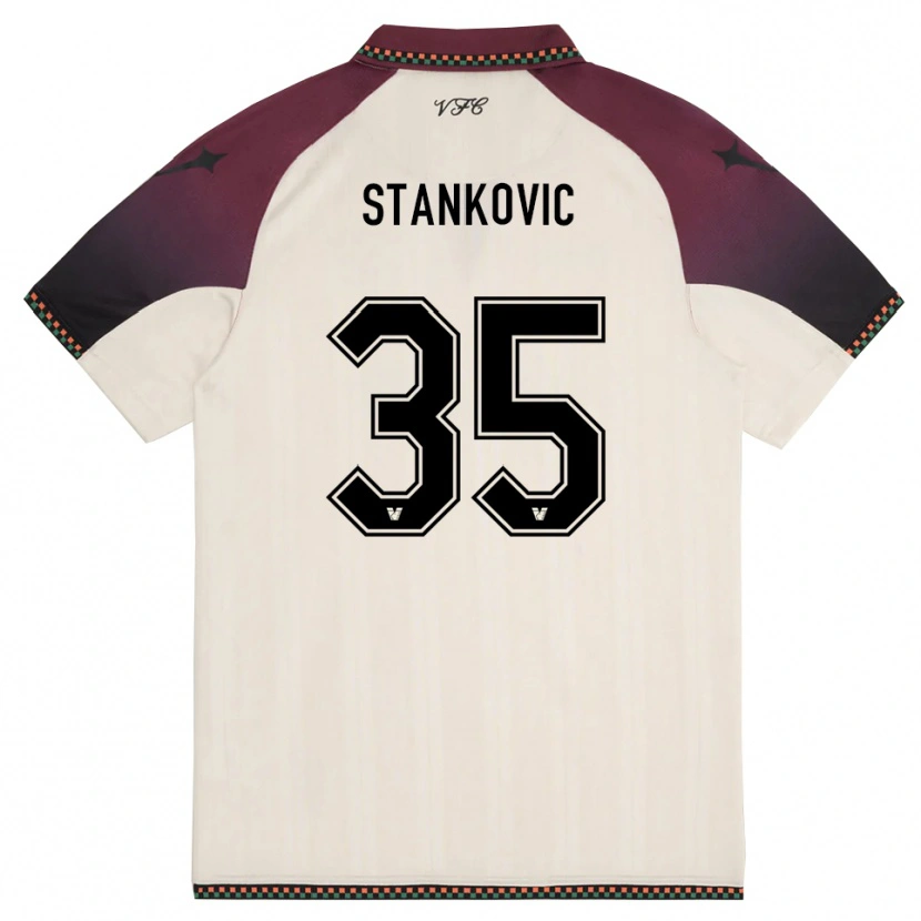 Danxen Homem Camisola Filip Stanković #35 Creme Borgonha Alternativa 2025/26 Camisa