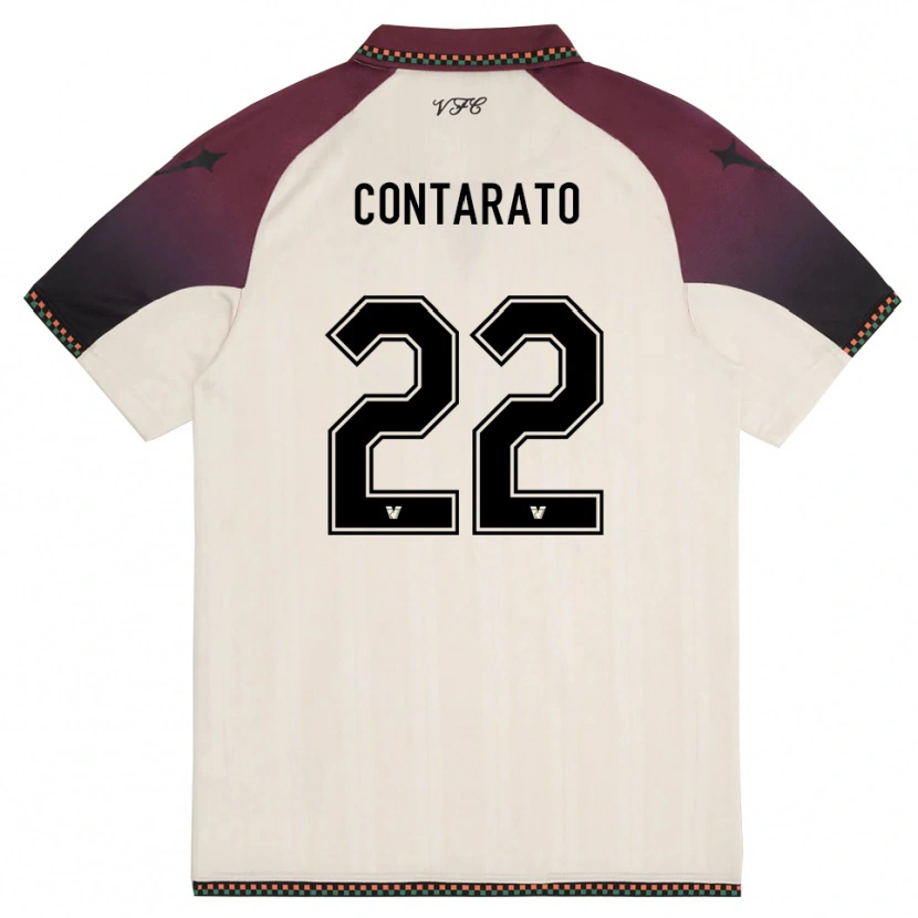 Danxen Homem Camisola Ettore Contarato #22 Creme Borgonha Alternativa 2025/26 Camisa