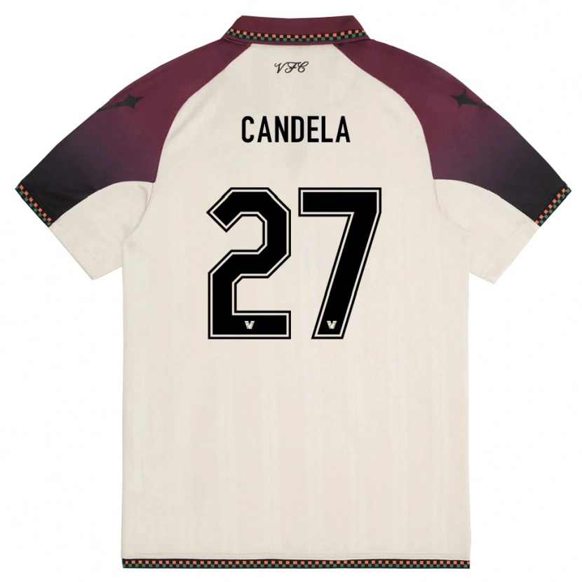 Danxen Homem Camisola Antonio Candela #27 Creme Borgonha Alternativa 2025/26 Camisa