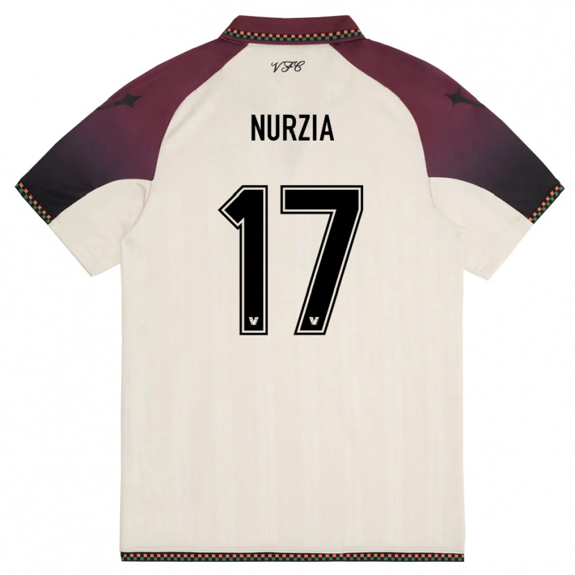 Danxen Homem Camisola Martina Nurzia #17 Creme Borgonha Alternativa 2025/26 Camisa
