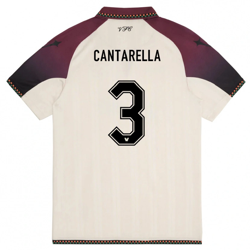 Danxen Homem Camisola Ilaria Cantarella #3 Creme Borgonha Alternativa 2025/26 Camisa