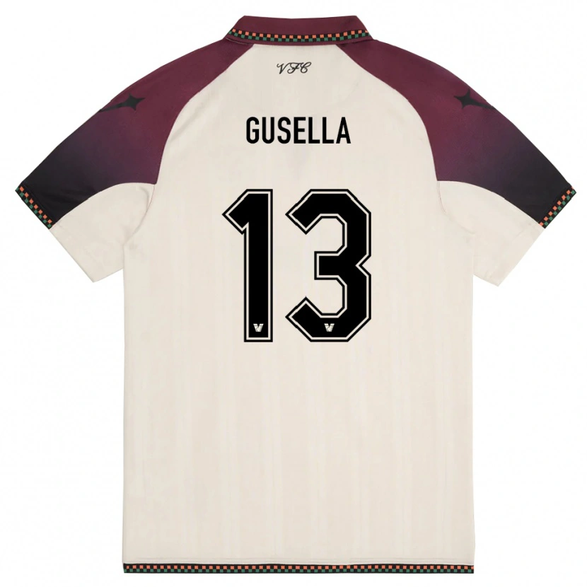 Danxen Homem Camisola Pietro Gusella #13 Creme Borgonha Alternativa 2025/26 Camisa