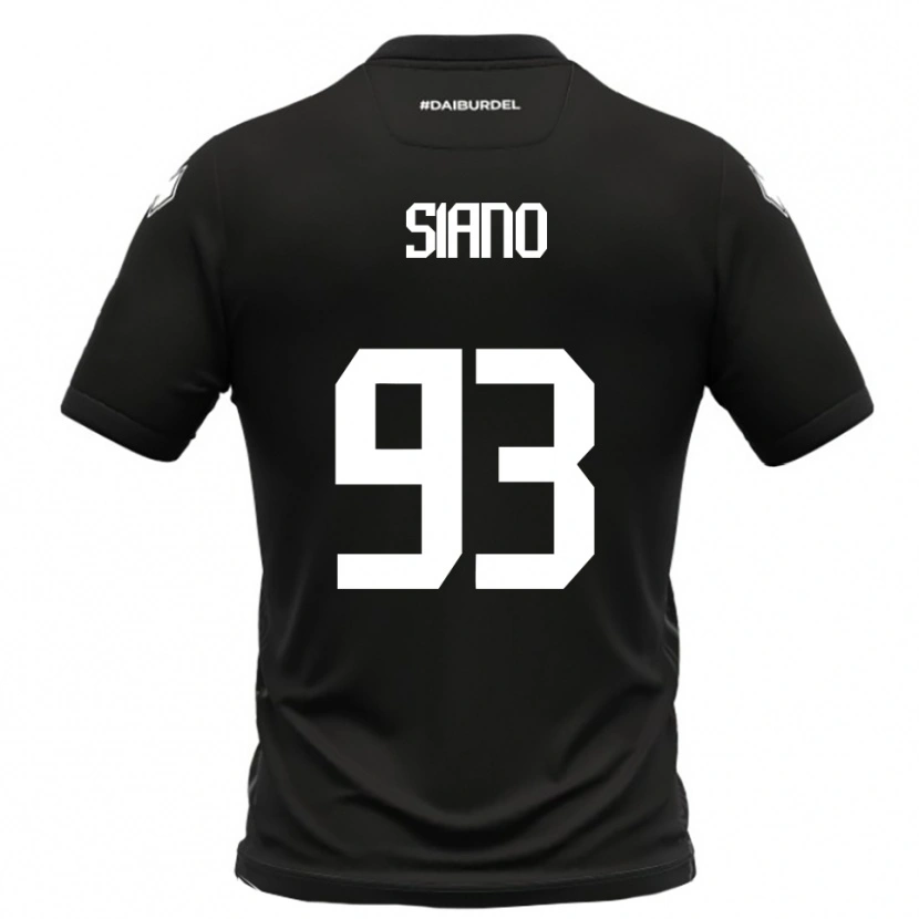 Danxen Homem Camisola Alessandro Siano #93 Preto Branco Alternativa 2025/26 Camisa