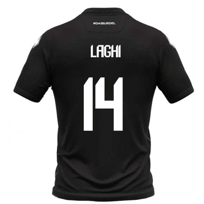 Danxen Homem Camisola Riccardo Laghi #14 Preto Branco Alternativa 2025/26 Camisa
