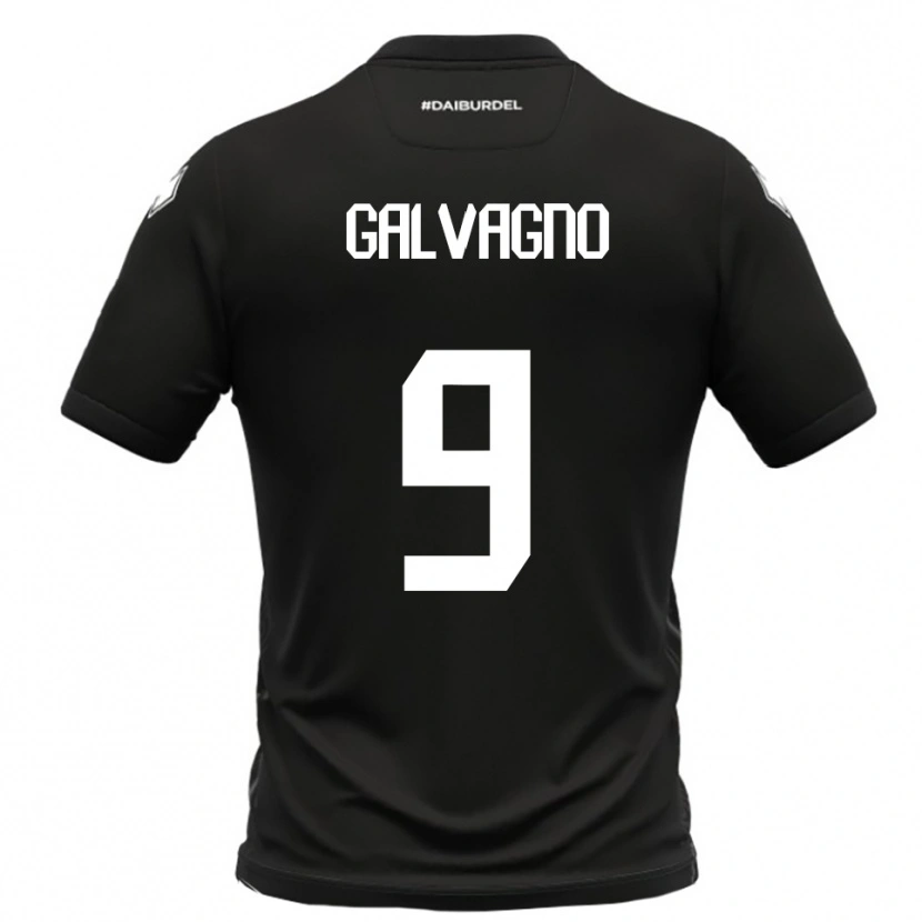 Danxen Homem Camisola Filippo Galvagno #9 Preto Branco Alternativa 2025/26 Camisa