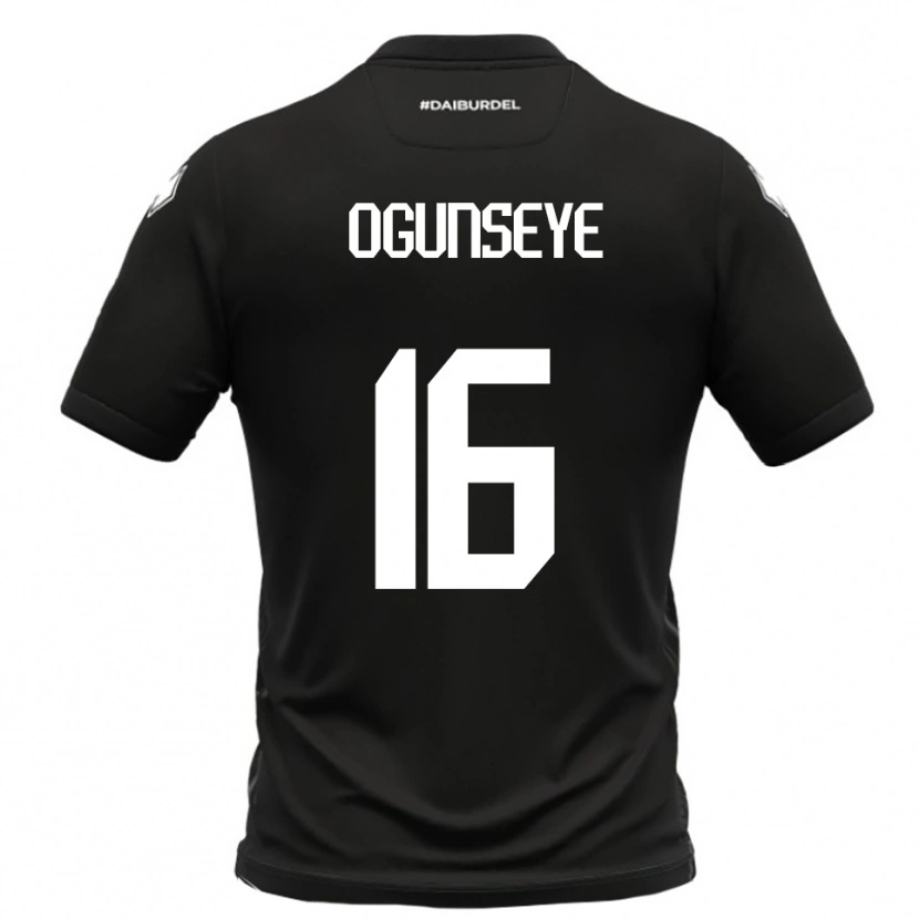 Danxen Homem Camisola Roberto Ogunseye #16 Preto Branco Alternativa 2025/26 Camisa