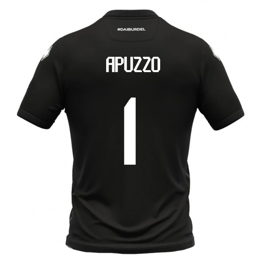Danxen Homem Camisola Davide Apuzzo #1 Preto Branco Alternativa 2025/26 Camisa