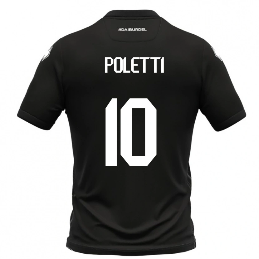 Danxen Homem Camisola Thomas Poletti #10 Preto Branco Alternativa 2025/26 Camisa