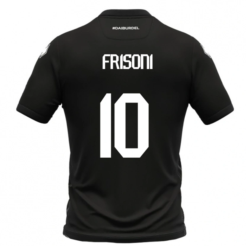 Danxen Homem Camisola Riccardo Frisoni #10 Preto Branco Alternativa 2025/26 Camisa