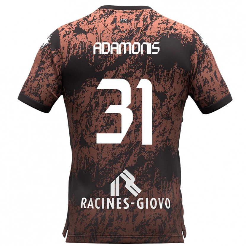 Danxen Homem Camisola Marius Adamonis #31 Marrom Preto Alternativa 2025/26 Camisa